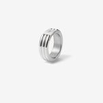 9g Polished Sterling Silver Godron Ring