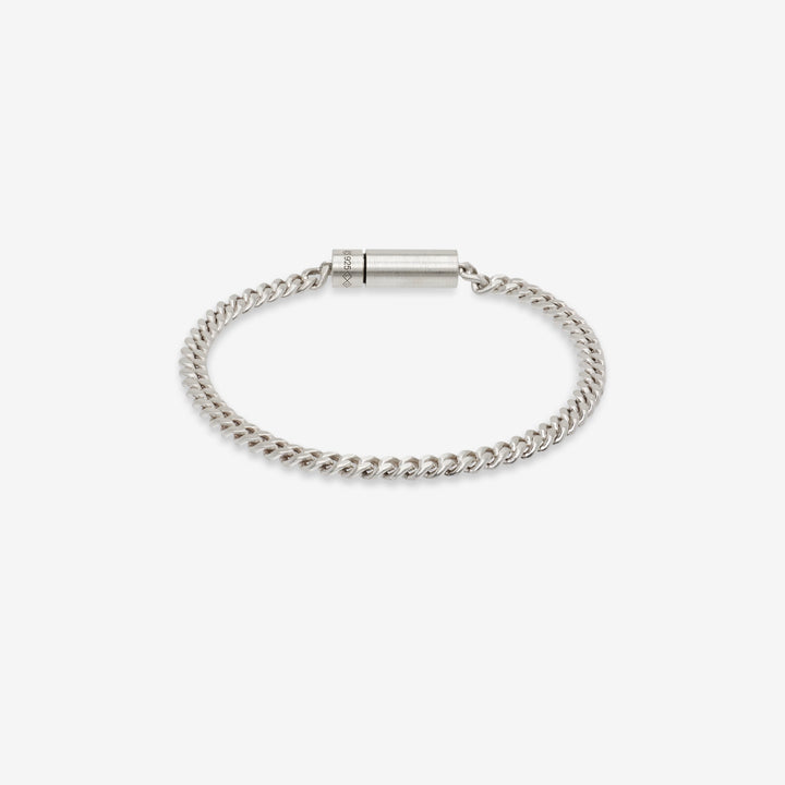 12g Curb Chain Brushed Sterling Silver Cable Bracelet