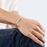 7g Brushed Sterling Silver Ribbon Bracelet