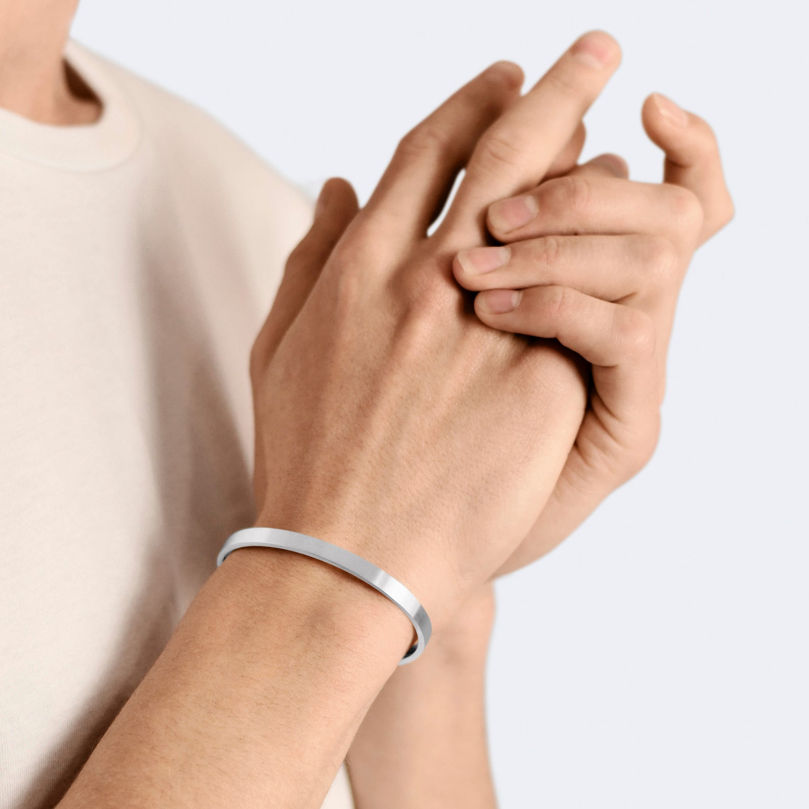 15g Brushed Sterling Silver Ribbon Bracelet – Above The Clouds