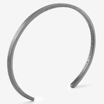 7g Brushed Black Sterling Silver Ribbon Bracelet