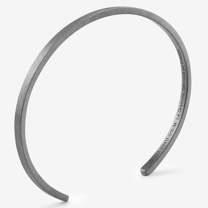 7g Brushed Black Sterling Silver Ribbon Bracelet Jewellery