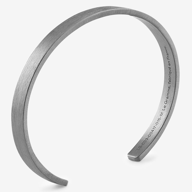 15g Brushed Black Sterling Silver Ribbon Bracelet Jewellery