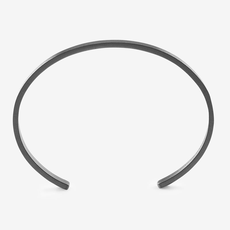 15g Brushed Black Sterling Silver Ribbon Bracelet Jewellery