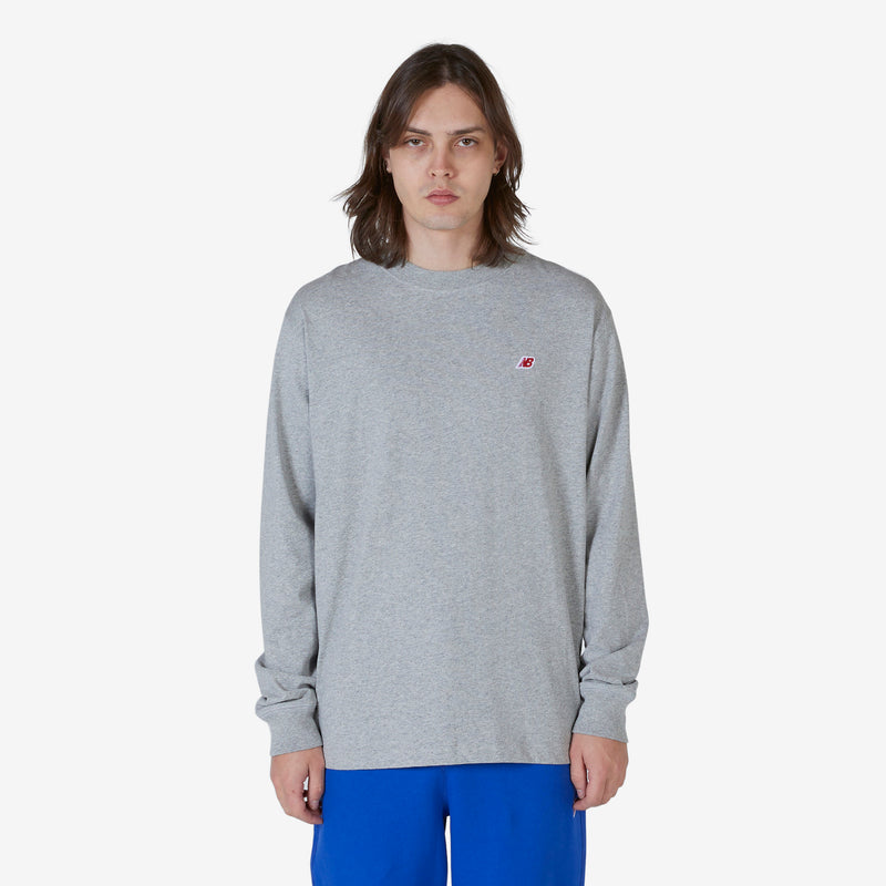 Made in USA Long Sleeve T-Shirt Athletic Grey