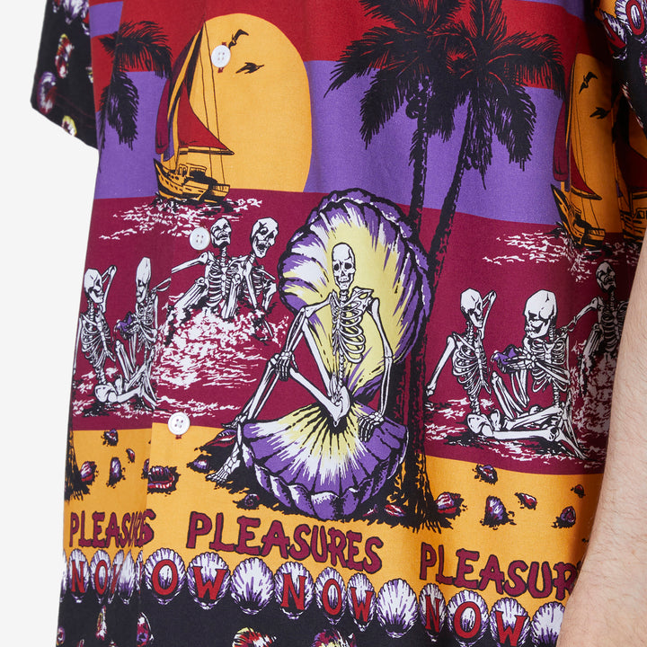 Beach Button Down Burgundy