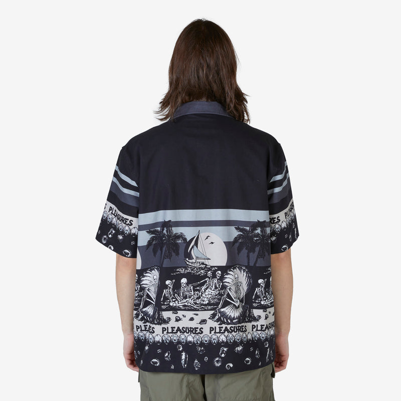 Beach Button Down Black Shirts