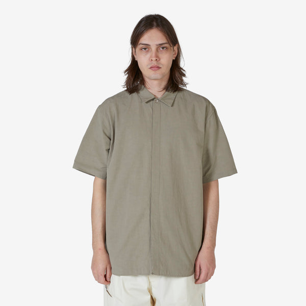Teo Fly Front Short Sleeve Shirt Driftwood