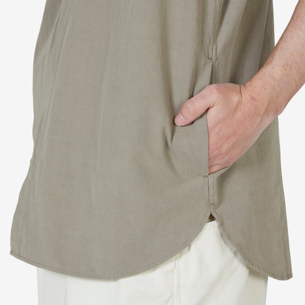 Teo Fly Front Short Sleeve Shirt Driftwood