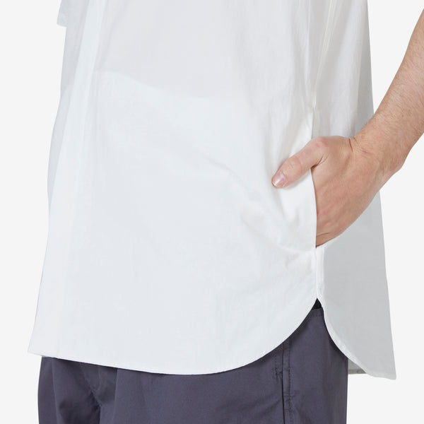 Teo Fly Front Short Sleeve Shirt White