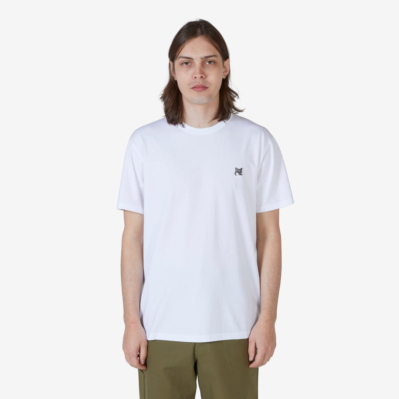 Grey Fox Head Patch Classic T-Shirt White