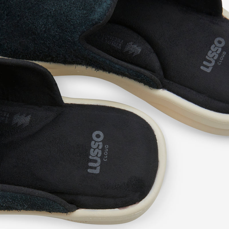 Pelli Hairy Suede Jet Black | Shortbread Footwear