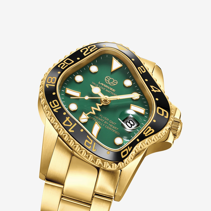PEA001GMT Golden Precision Steel | Black Bezel | Green Dial Accessories