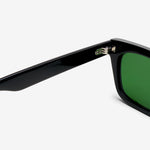 Leon Black | Green Solid Lens