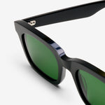 Leon Black | Green Solid Lens