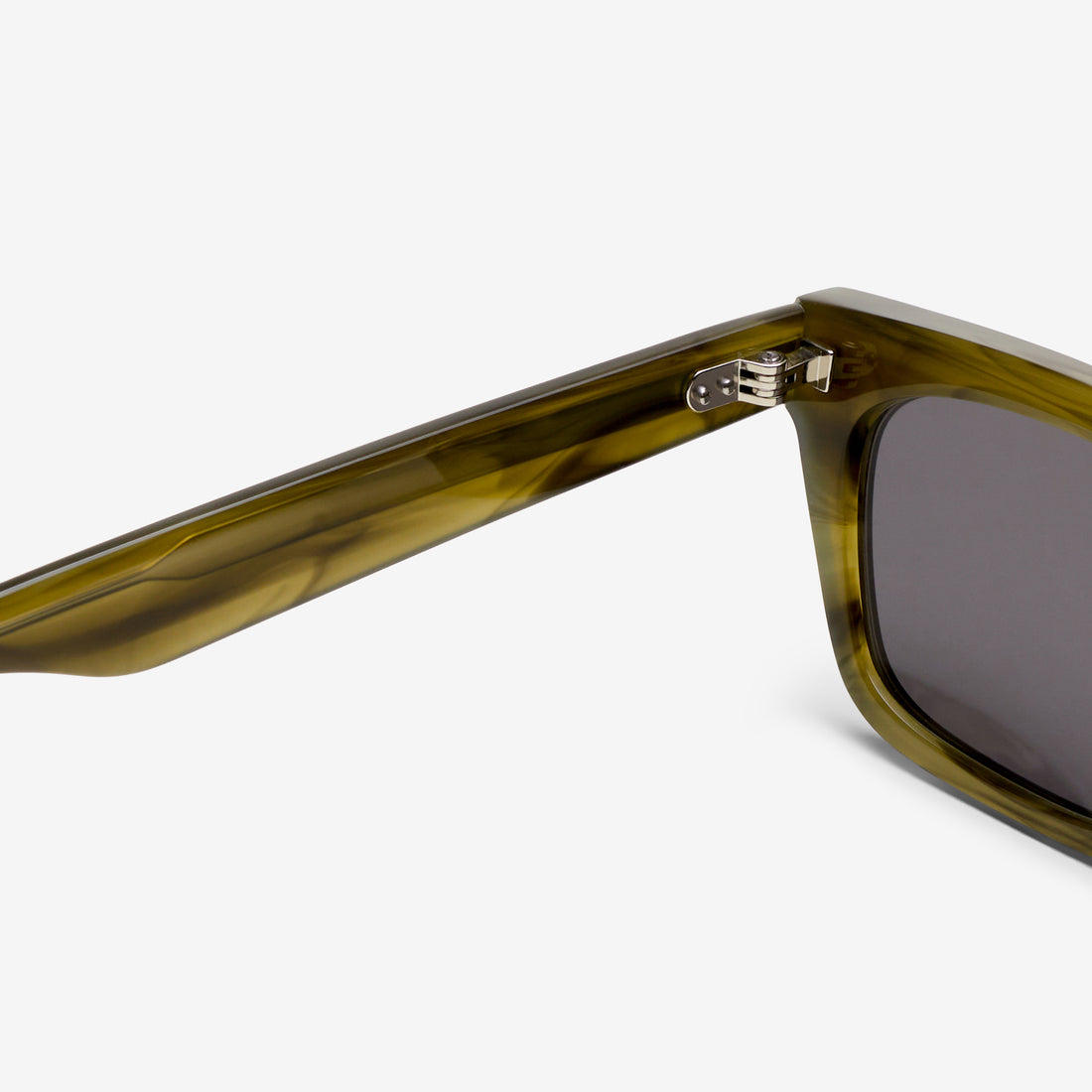 Leon Olive Demi | Grey Solid Lens Eyewear