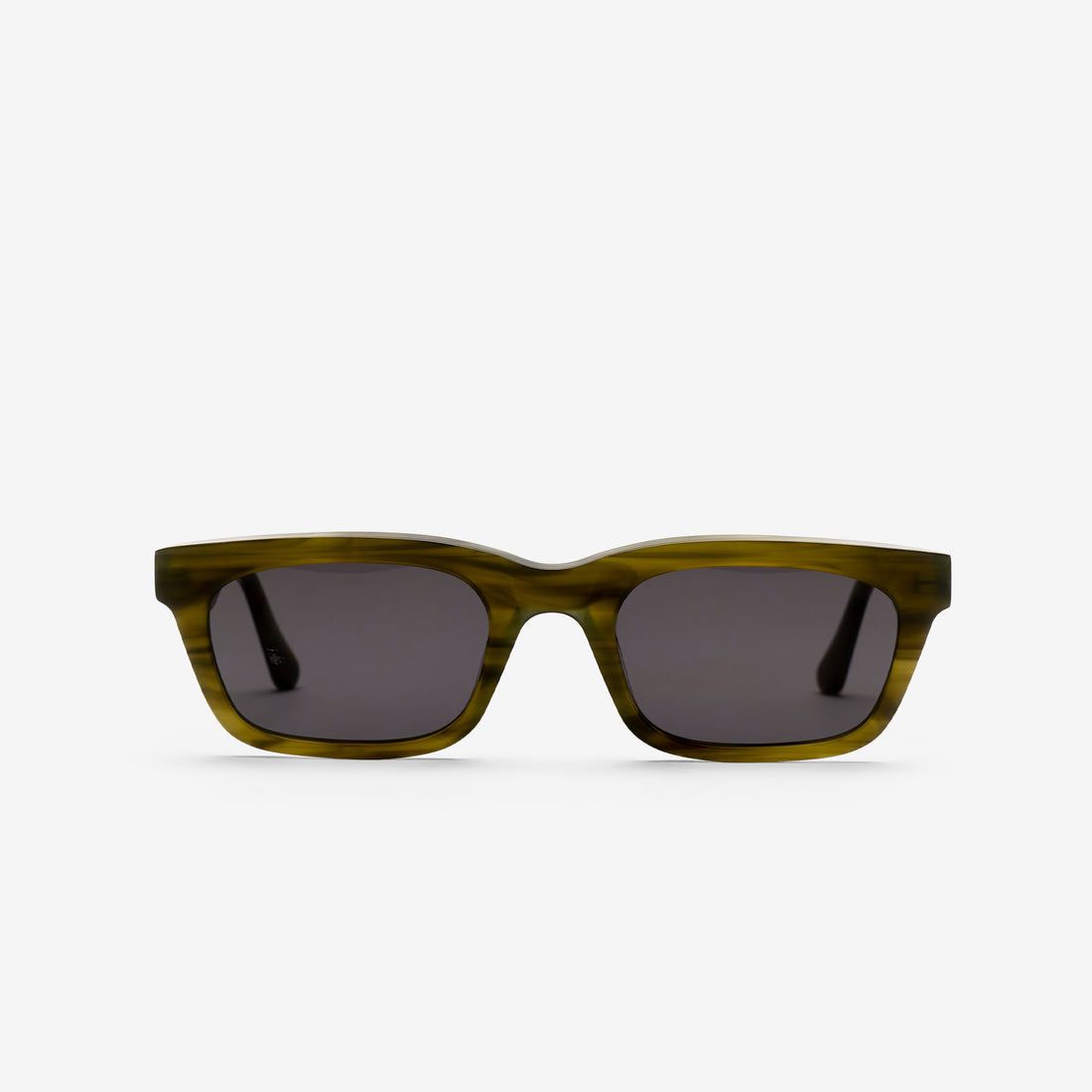 Leon Olive Demi | Grey Solid Lens Eyewear
