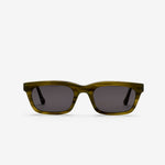 Leon Olive Demi | Grey Solid Lens