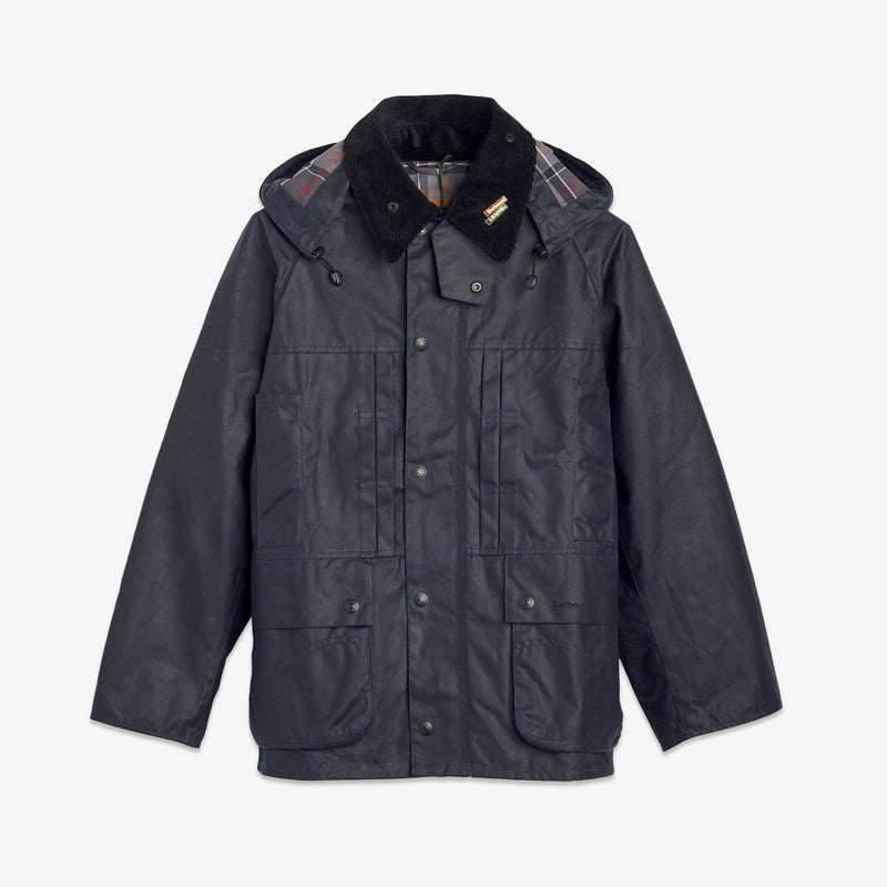Barbour x Bedale OS Dark Navy Wax | Black Cord Collar Jackets