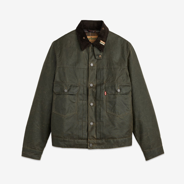Barbour x Type II Olive Wax | Brown Cord Collar Jackets