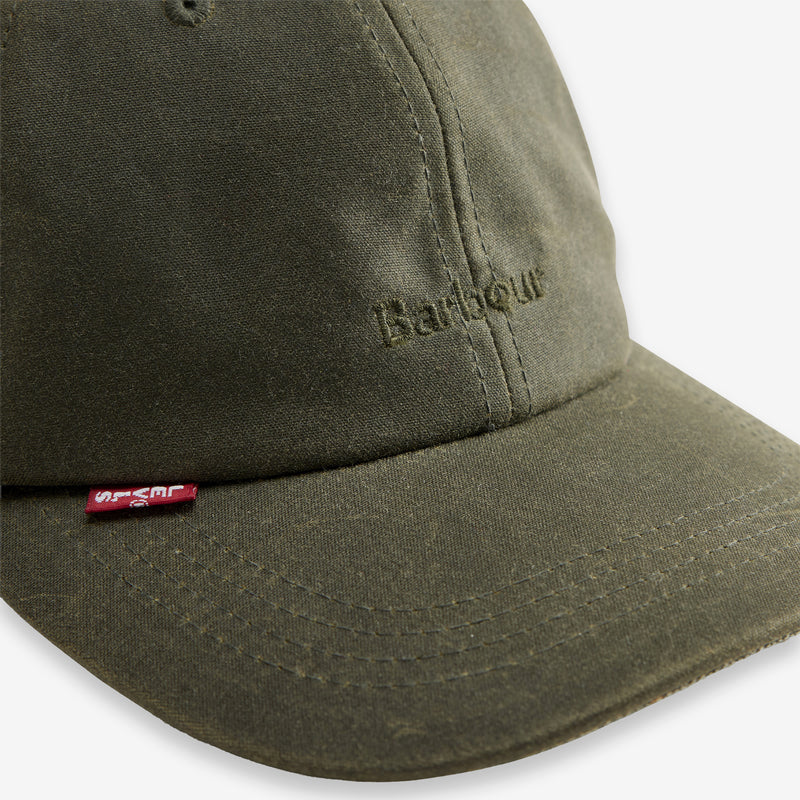 Barbour x 5 Panel Hat Olive Wax Headwear