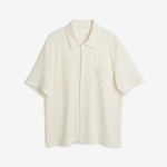 Box Shirt Short Sleeve White Boucle