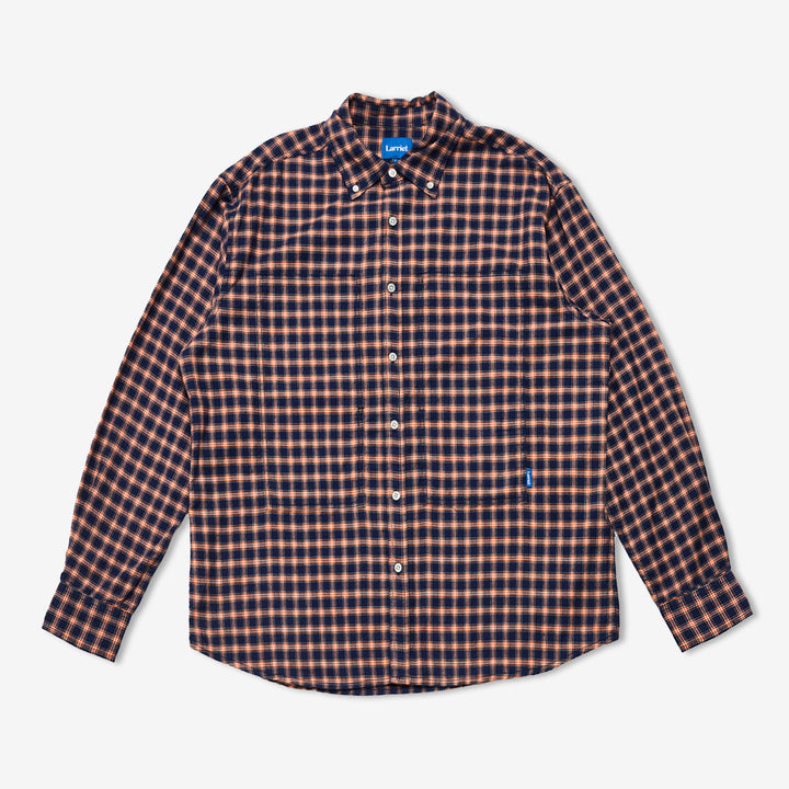 Grant Shirt Navy Plaid Front
