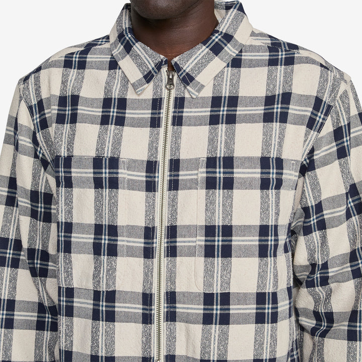 Capricorn Plaid Zip Jacket Navy