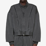Cropped Track Jacket Black | Dark Smoke Grey