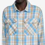 Vintage Plaid Flannel Longsleeve Shirt Blue