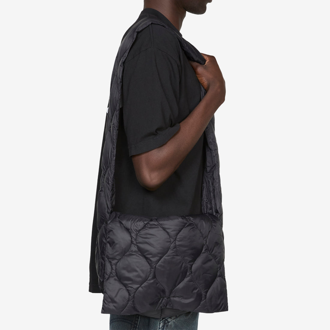 Military Messenger Down Bag (M) Black Bags