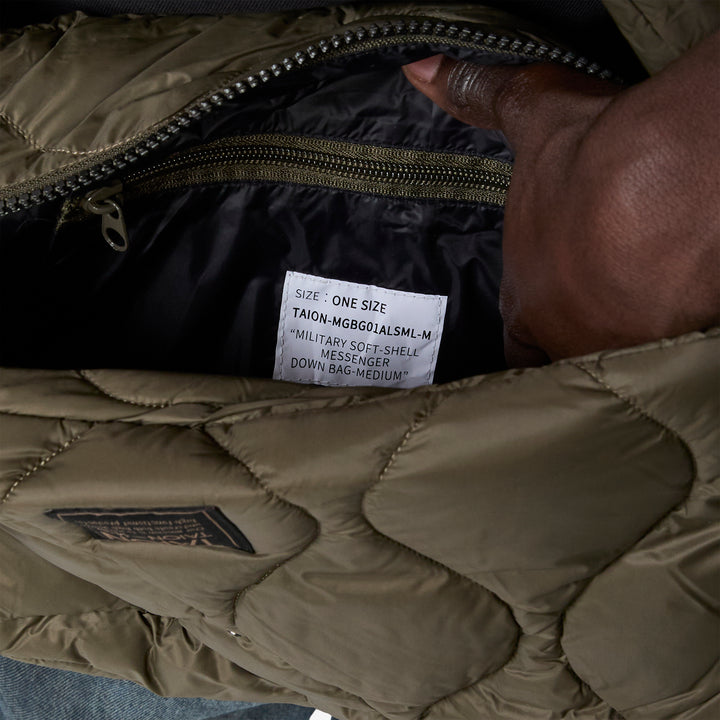 Military Messenger Down Bag (M) Dark Olive