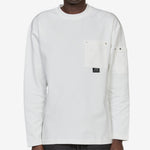 Work Rivet Pocket Long Sleeve T-Shirt White