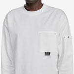 Work Rivet Pocket Long Sleeve T-Shirt White