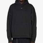 Fleece Pullover Hoodie Black | Ice Silver