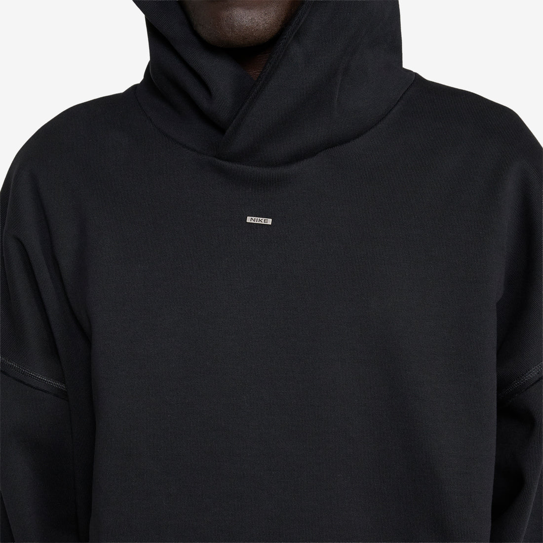 Fleece Pullover Hoodie Black | Ice Silver Jumpers