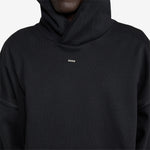 Fleece Pullover Hoodie Black | Ice Silver