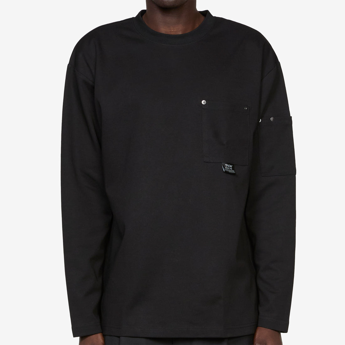 Work Libet Pocket Long Sleeve T-Shirt Black Tees