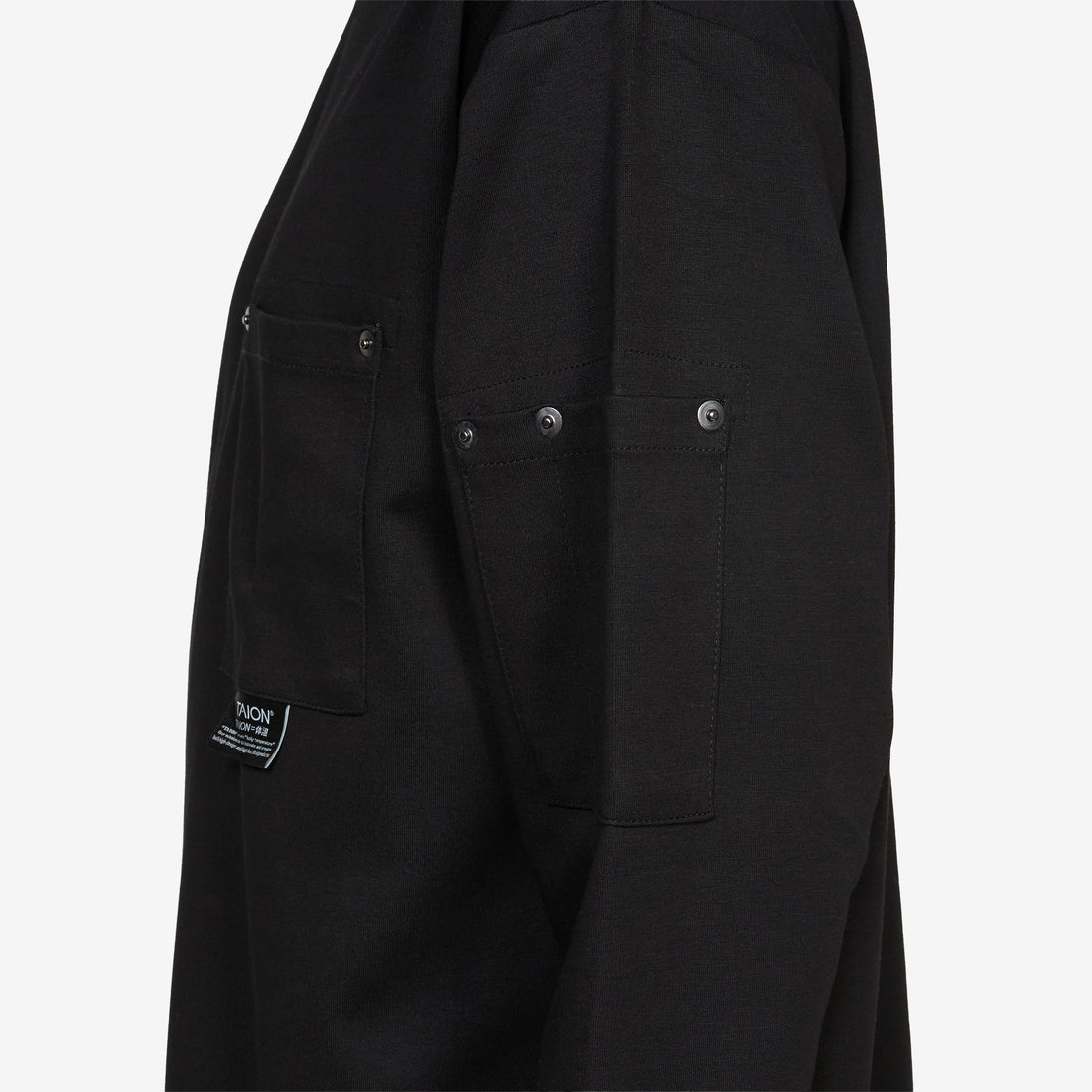 Work Libet Pocket Long Sleeve T-Shirt Black Tees