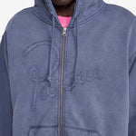 Not Fade Away Zip Hooded Sweatshirt Washed Dark Grey