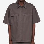 Washed Oversized Shirt Dusty Brown