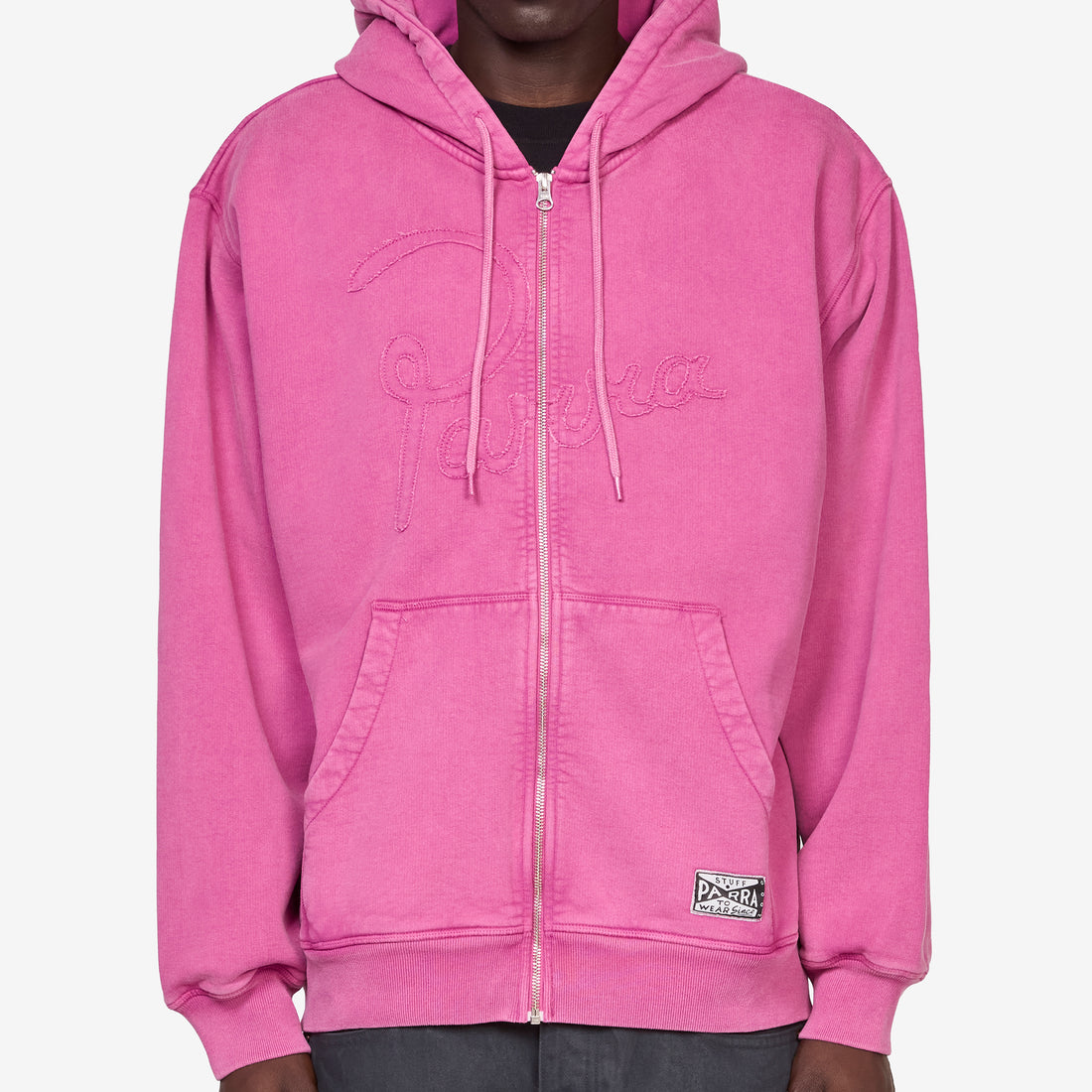 Not Fade Away Zip Hooded Sweatshirt Washed Tyrian Purple Shirts