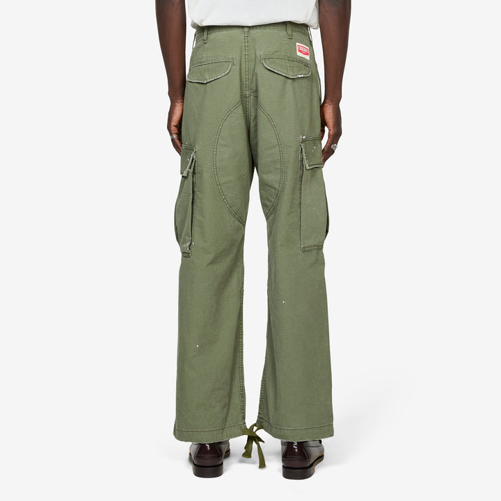 Wide Leg Cargo Pants Army Green