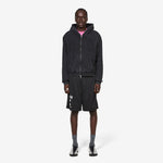 Loopback Logo Zip Hooded Sweater Moonless Night
