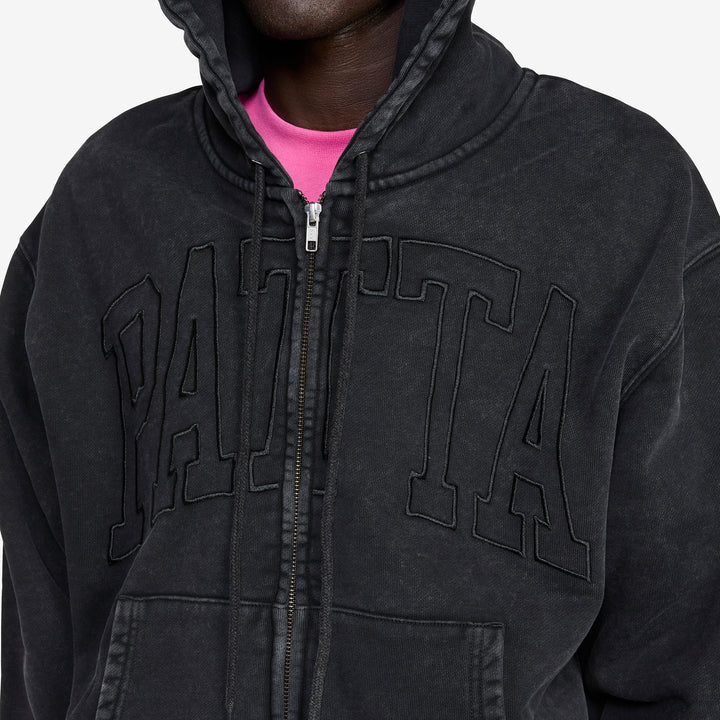 Loopback Logo Zip Hooded Sweater Moonless Night
