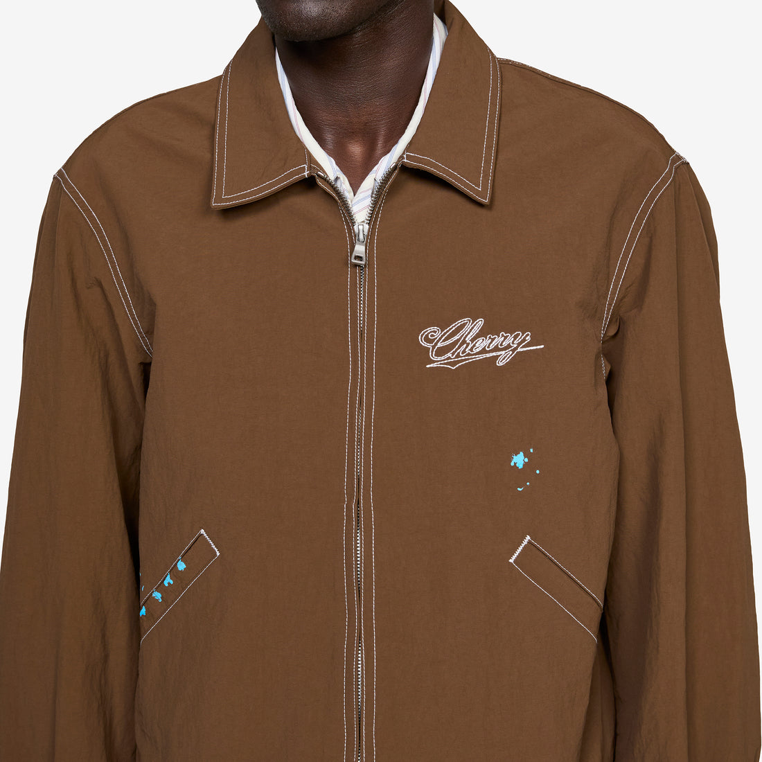 Nylon Running Jacket Brown Jackets
