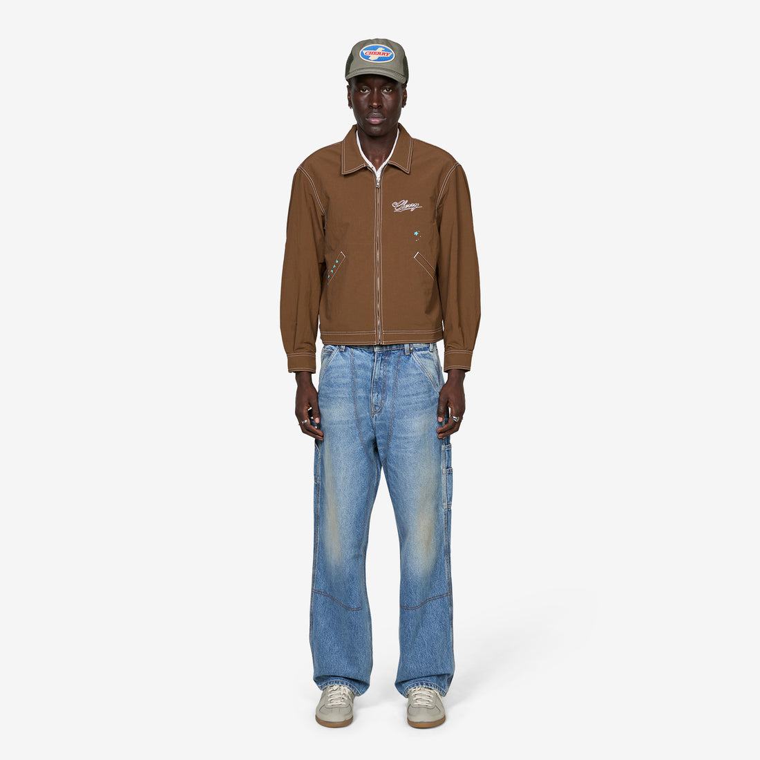 Nylon Running Jacket Brown Jackets