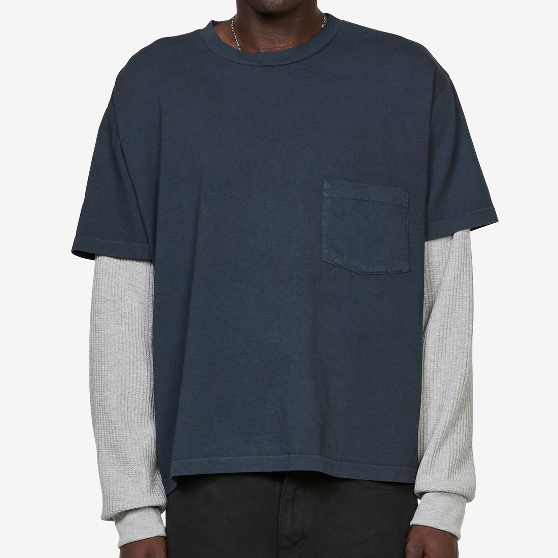 Santa Fe Layered Thermal T-Shirt Vintage Black Tees