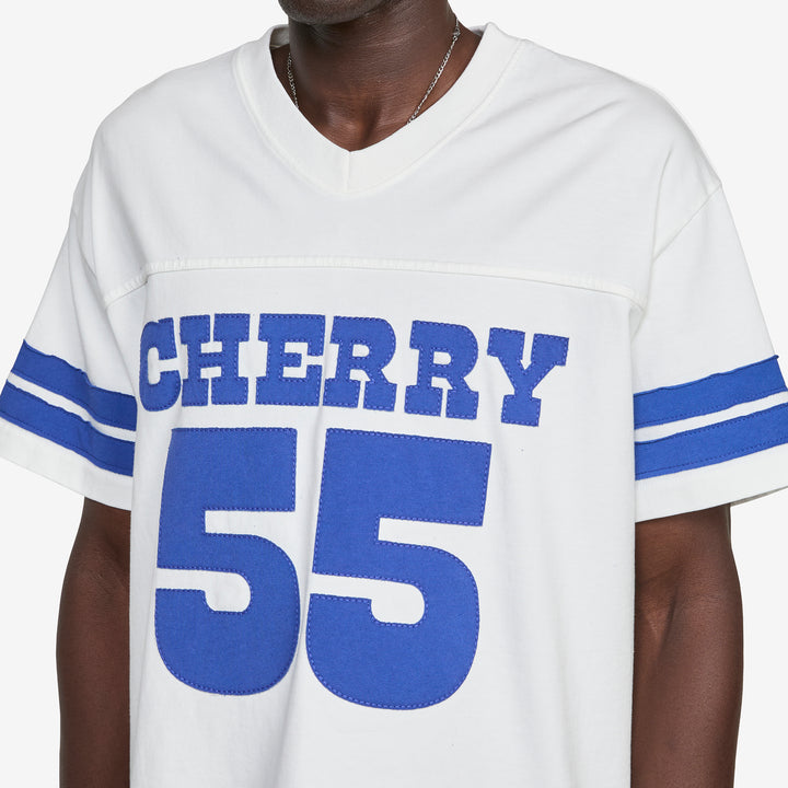 Applique Football Jersey Vintage White