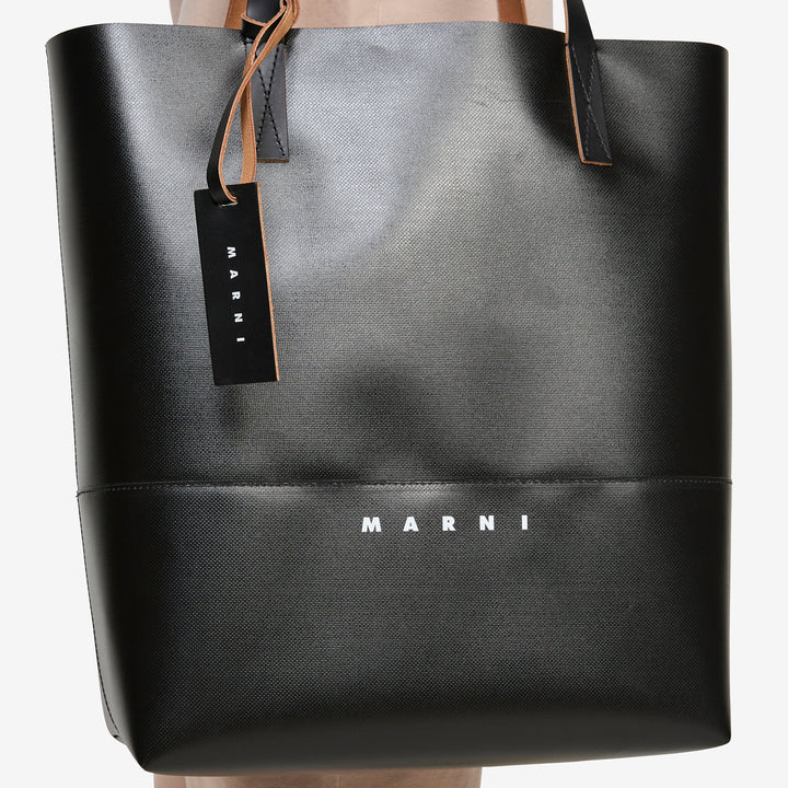 Marni Tag Open Shopper Black